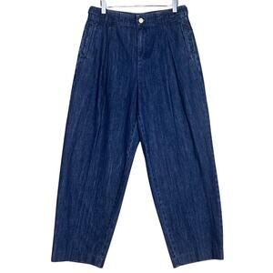 J. Crew High Rise Wide Leg Dark Indigo Jeans